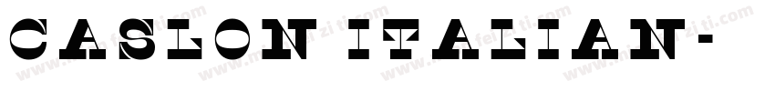 Caslon Italian字体转换